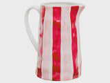 Medium Jug - Red & Pink Stripe