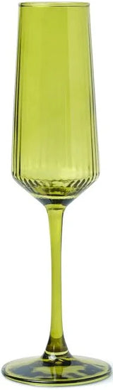 The Luna Champagne Flutes - Set of 2 Olive
