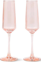 The Luna Champagne Flutes - Set of 2 Blush