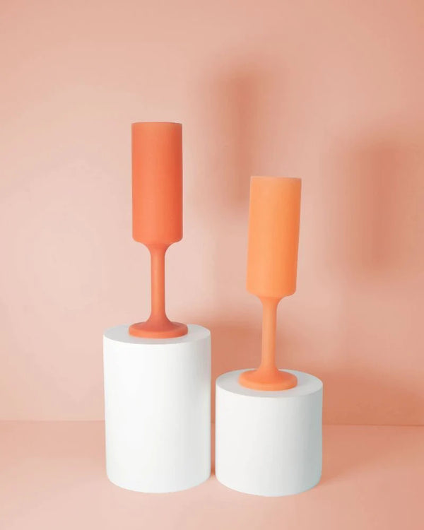 Terra + Peach | Seff | Silicone Unbreakable Champagne Flute
