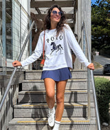 Polo Sweat White/Navy