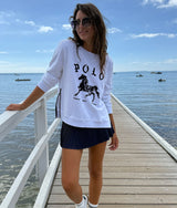 Polo Sweat White/Navy