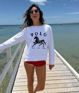 Polo Sweat White/Navy
