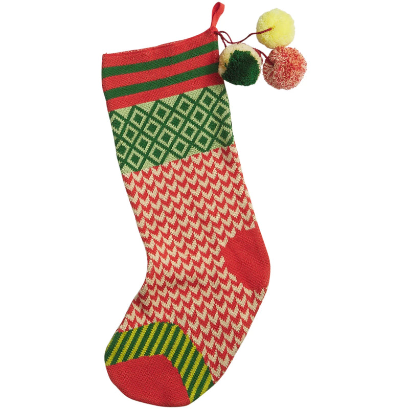 Palmina Knitted Stocking - Crimson