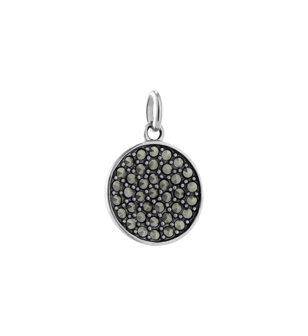 Gem Studded Circle Marcasite (sterling silver)