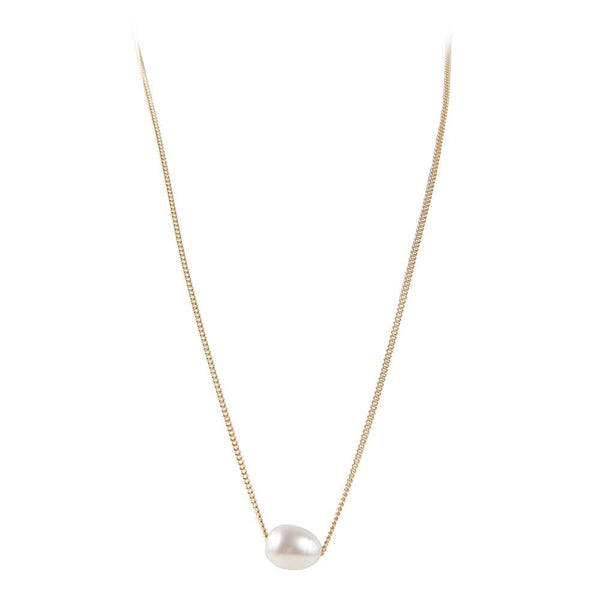 Pearl Teardrop Necklace Gold