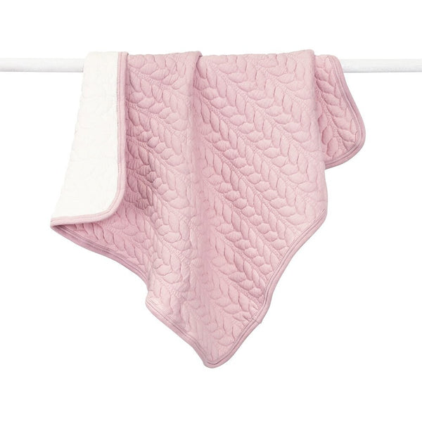 Quilted Reversible Baby Blanket - Pink