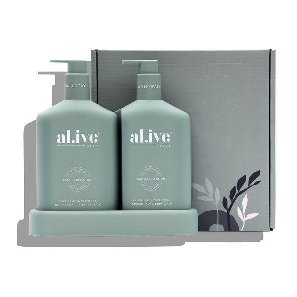 alive body Kaffir Lime & Green Tea Hand & Body Wash/Lotion Duo