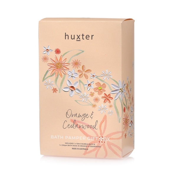 Bath Pamper M'Day Gift Box - Florals - Orange & Cedarwood