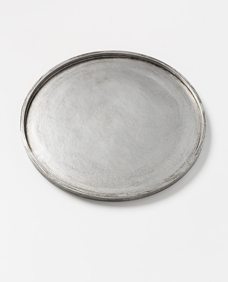 North Pole tray silver - lge D39cm