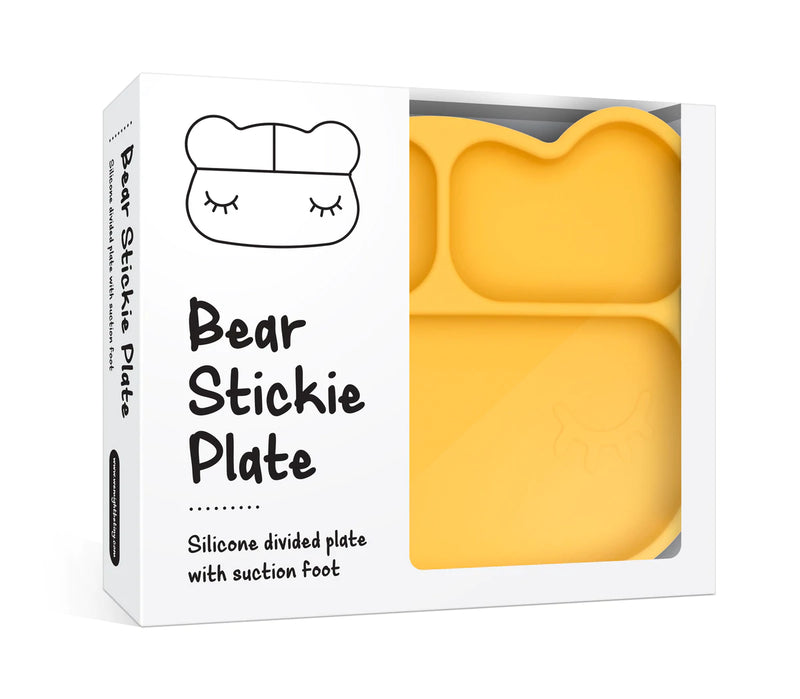 Bear Stickie Plate Yellow