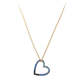 Blue Ombre Heart Necklace