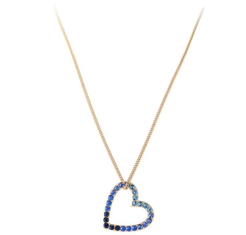 Blue Ombre Heart Necklace