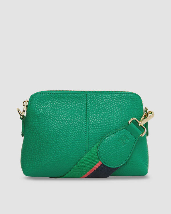 Burbank Crossbody - Green Pebble