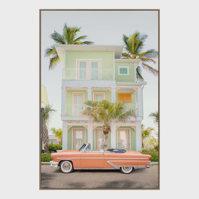 Classic Car B Box Framed Canvas in 80 x 120cm