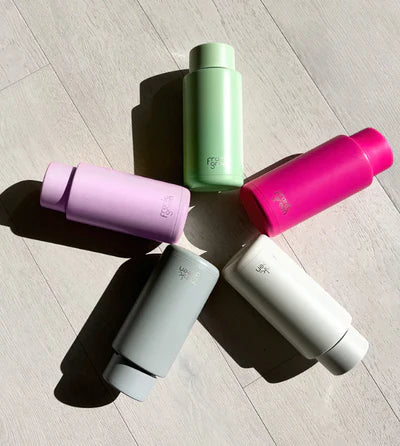Ceramic Reusable Bottle with Straw Lid 1L - Blushed