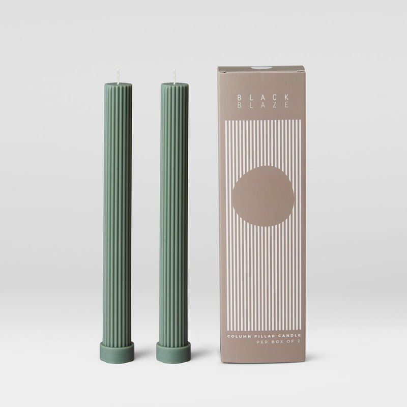 Column Pillar Candle Duo - Eucalyptus