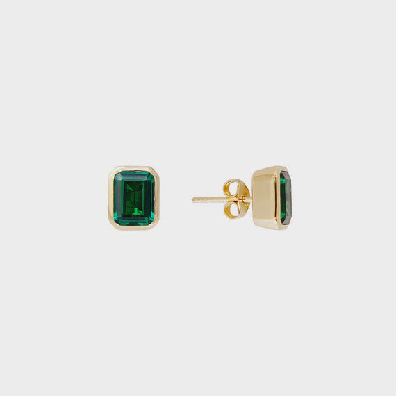 Green Crystal Cocktail Studs