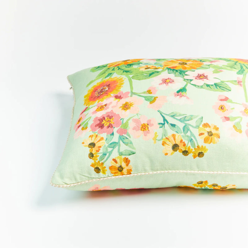 Flower Bed Mint 60cm Cushion