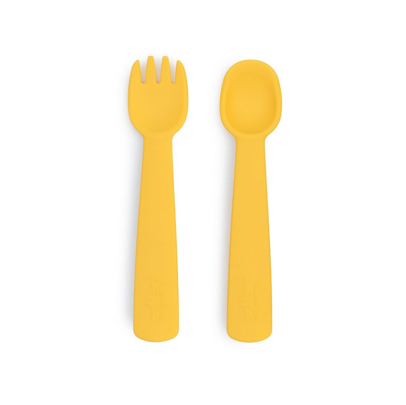 Feedie Fork & Spoon Set - Yellow