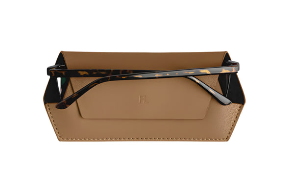 Fox and Leo glasses case - Tan