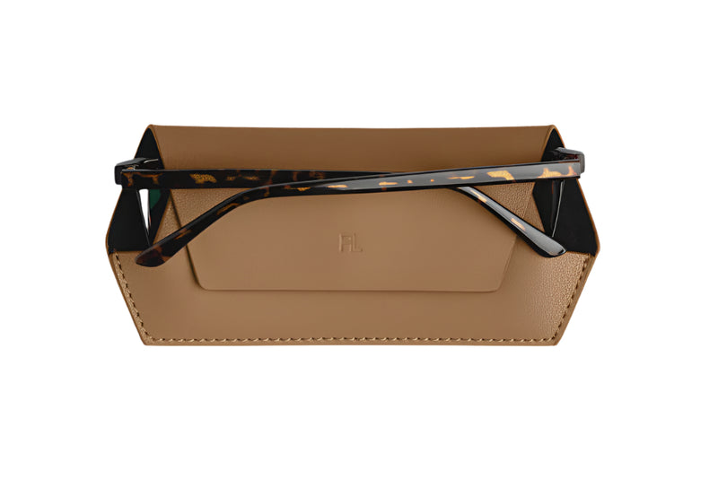 Fox and Leo glasses case - Tan