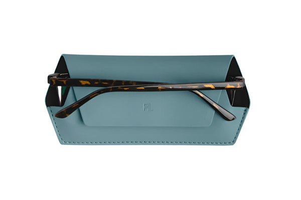 Fox and Leo glasses case - Teal