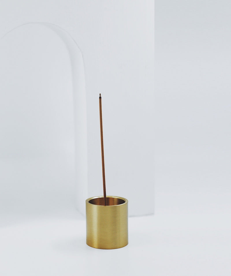 Column Brass Candle Holder