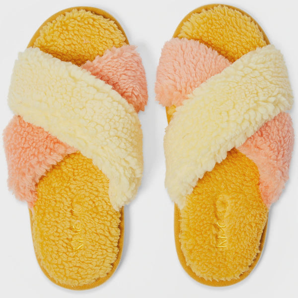 Peaches and Pineapple Boucle Adult Slippers