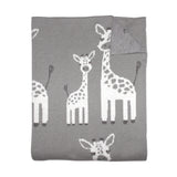 Knit Blanket - Giraffe & Baby