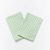 Tiny Checkers Sage napkins - set of 6