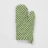 Tiny Checkers Leaf Oven Gloves