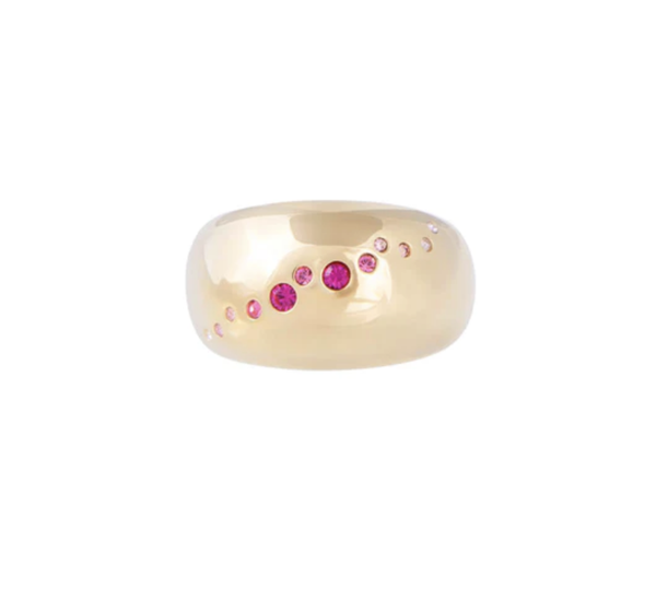 Pink Ombre Dome Ring