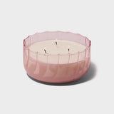 Ribbed Borosilicate Glass Candle - Desert Peach