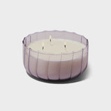 Ribbed Borosilicate Glass Candle - Salted Iris