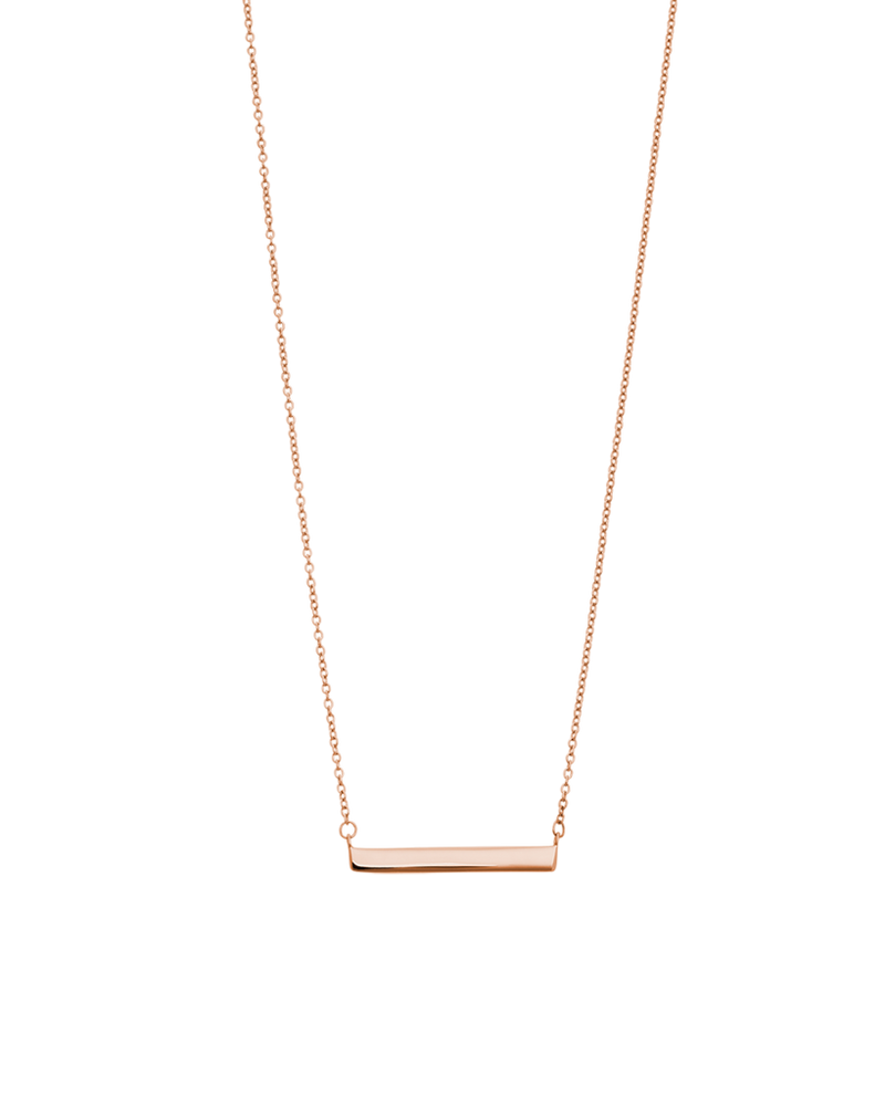 Engravable Bar Necklace (18k-rose gold-vermeil)