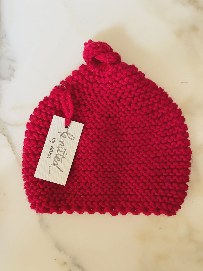 Knitted by Nana Beanie Love Heart