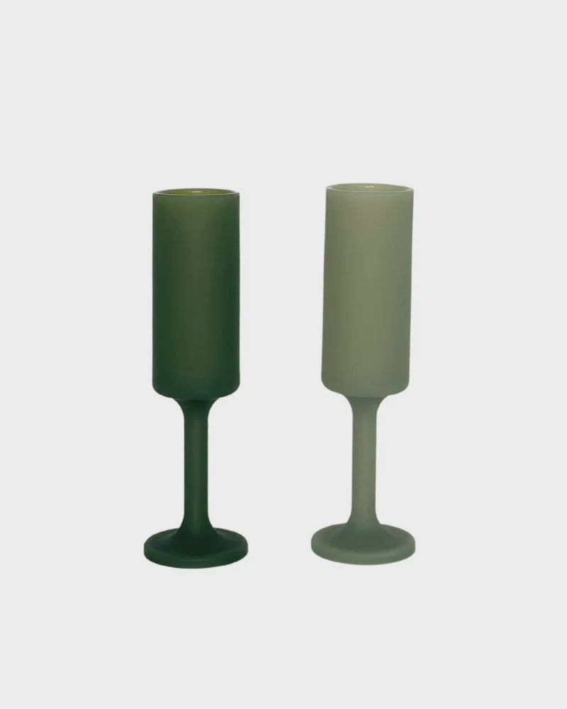 Sage + Olive | Seff | Silicone Unbreakable Champagne Flute