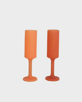 Terra + Peach | Seff | Silicone Unbreakable Champagne Flute